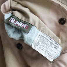 画像6: 〜90's ALPHA MA-1 style DESERT CAMOUFLAGE REVERSIBLE ZIP FLIGHT JACKET "MADE IN USA" (6)