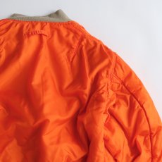 画像13: 〜90's ALPHA MA-1 style DESERT CAMOUFLAGE REVERSIBLE ZIP FLIGHT JACKET "MADE IN USA" (13)