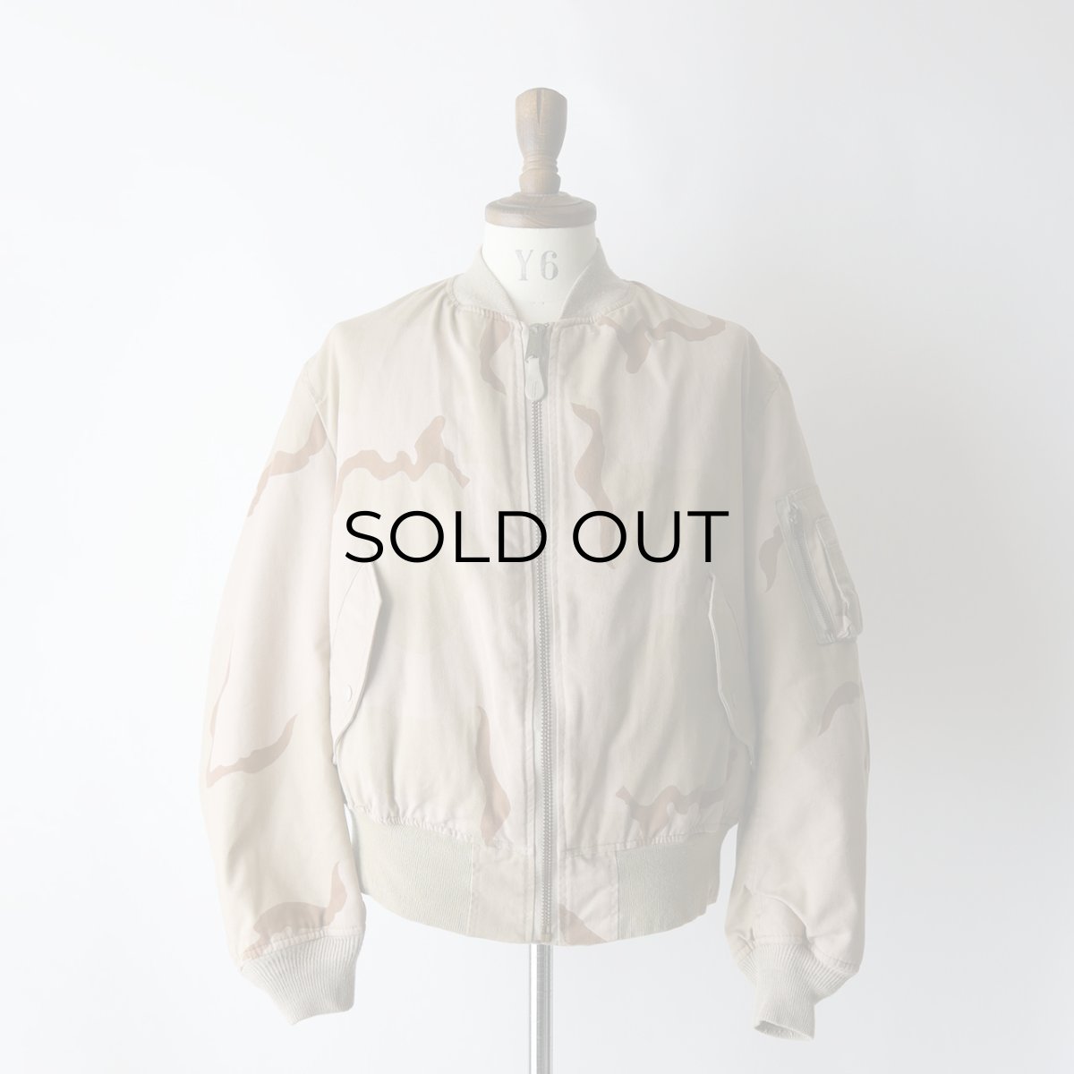 画像14: 〜90's ALPHA MA-1 style DESERT CAMOUFLAGE REVERSIBLE ZIP FLIGHT JACKET "MADE IN USA" (14)