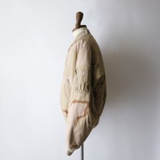 画像15: 〜90's ALPHA MA-1 style DESERT CAMOUFLAGE REVERSIBLE ZIP FLIGHT JACKET "MADE IN USA" (15)