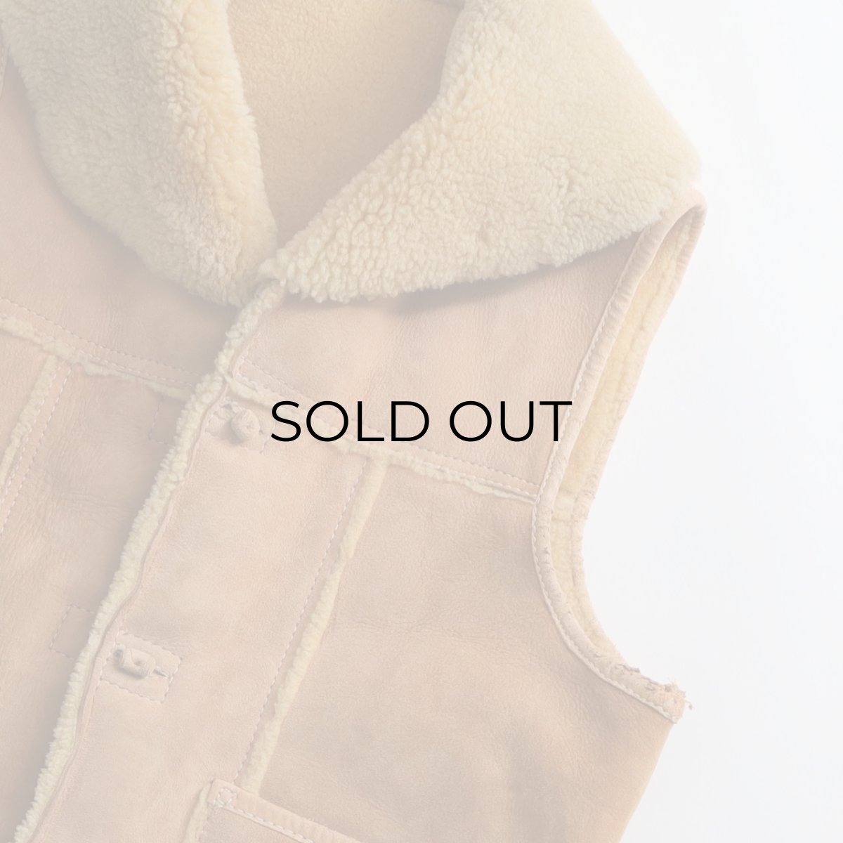 画像5: 70's DIRTY WILL'S SHEEPSKIN SHAWL COLLAR VEST (5)