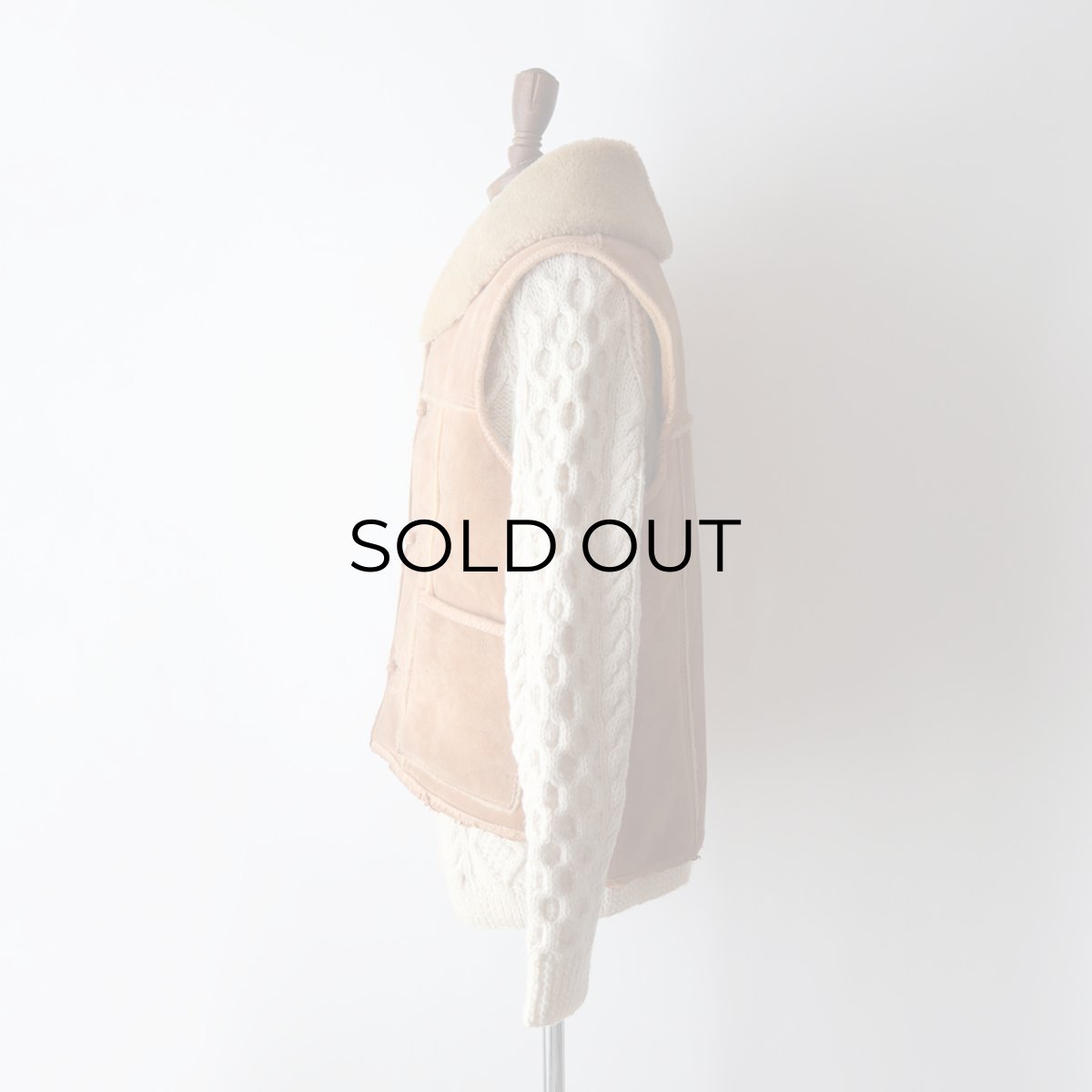 画像16: 70's DIRTY WILL'S SHEEPSKIN SHAWL COLLAR VEST (16)