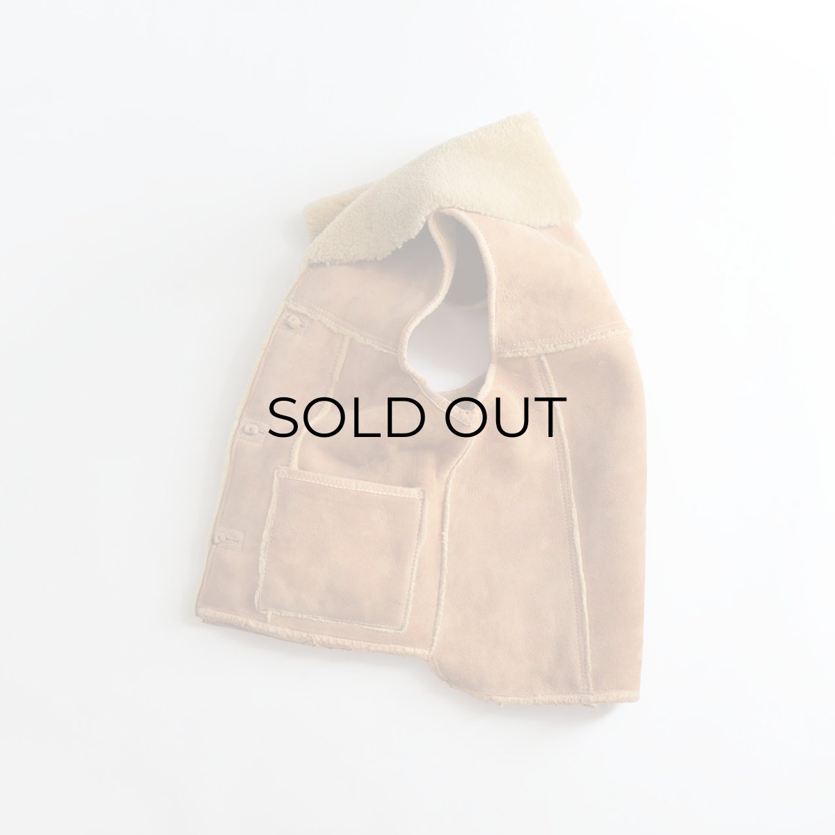 画像2: 70's DIRTY WILL'S SHEEPSKIN SHAWL COLLAR VEST (2)