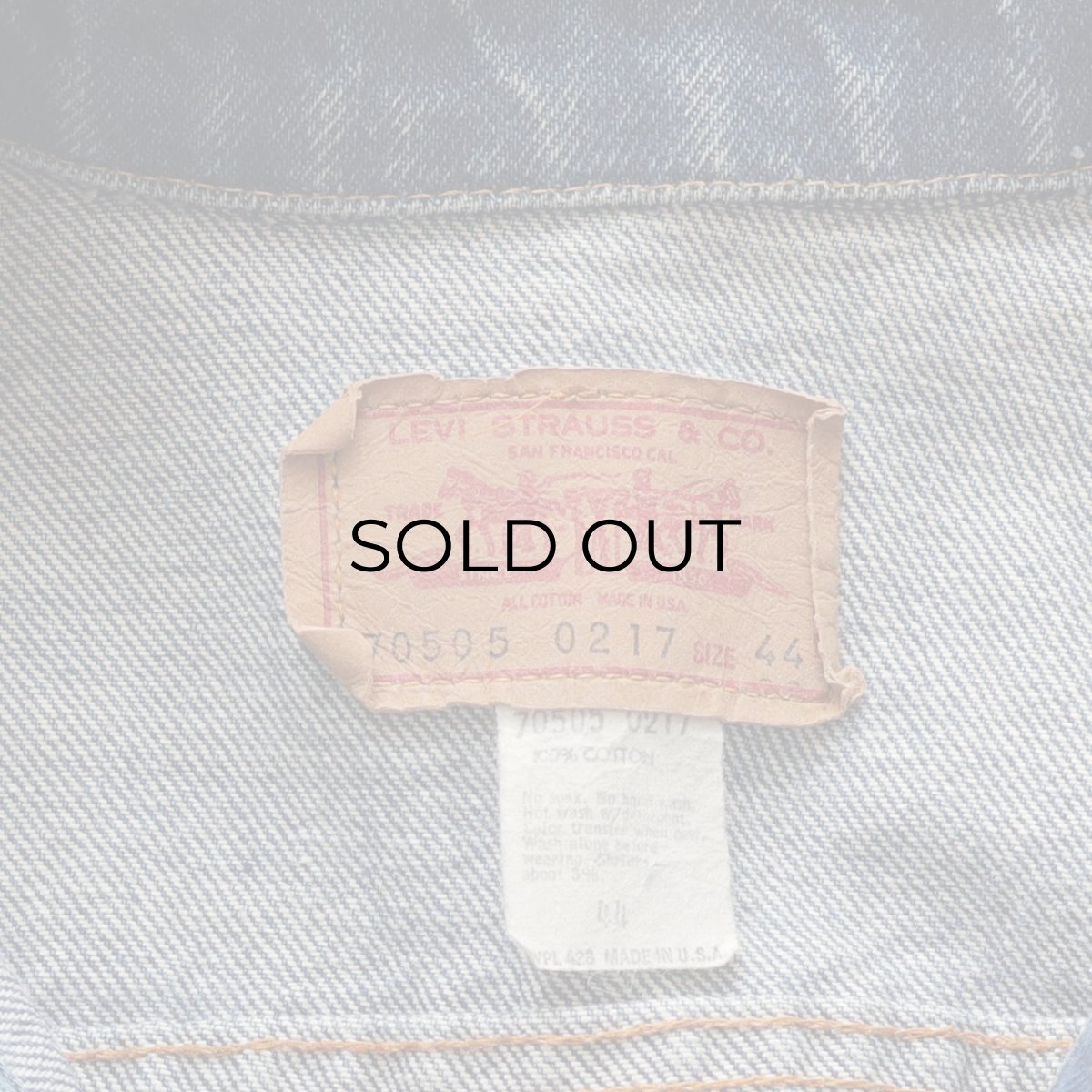 画像9: 〜80's LEVI'S 70505 DENIM TRUCKER JACKET "SIZE 44" (9)