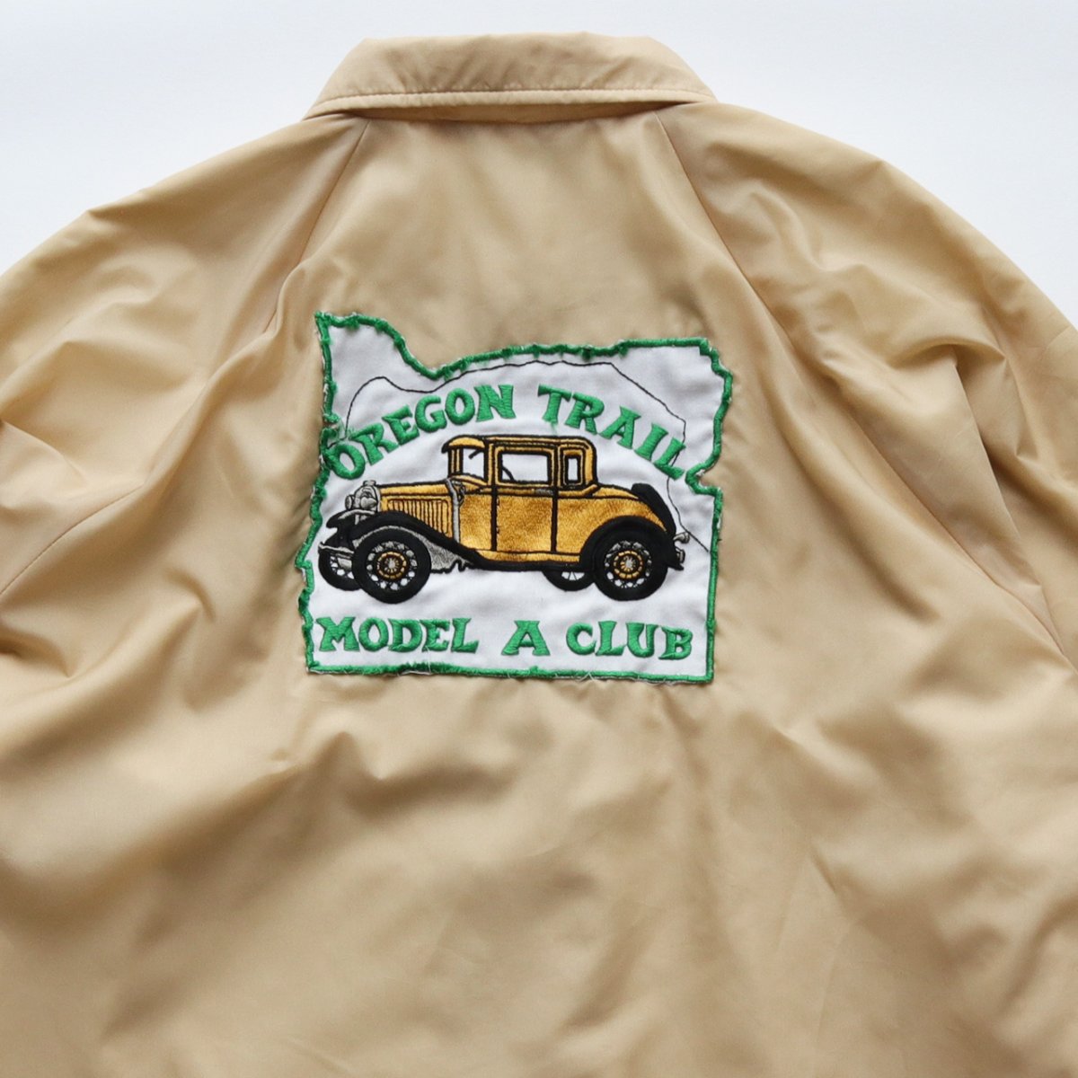 画像5: 〜80's Sears NYLON FLANNEL LINING SNAP COACH JACKET with WAPPEN "OREGON TRAIL" (5)