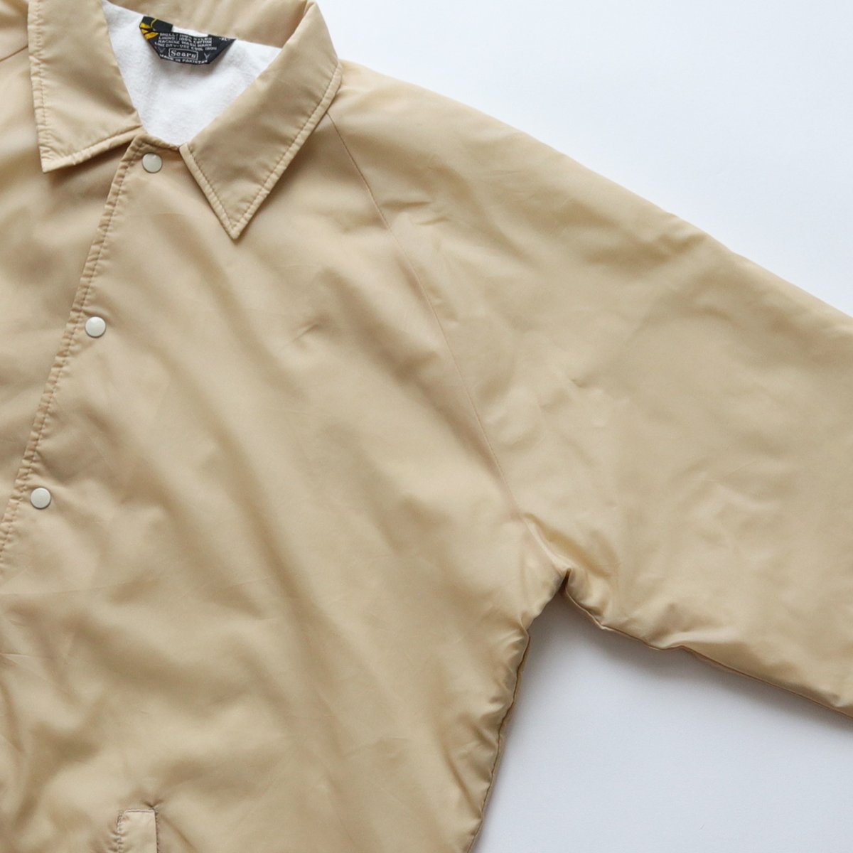 画像3: 〜80's Sears NYLON FLANNEL LINING SNAP COACH JACKET with WAPPEN "OREGON TRAIL" (3)