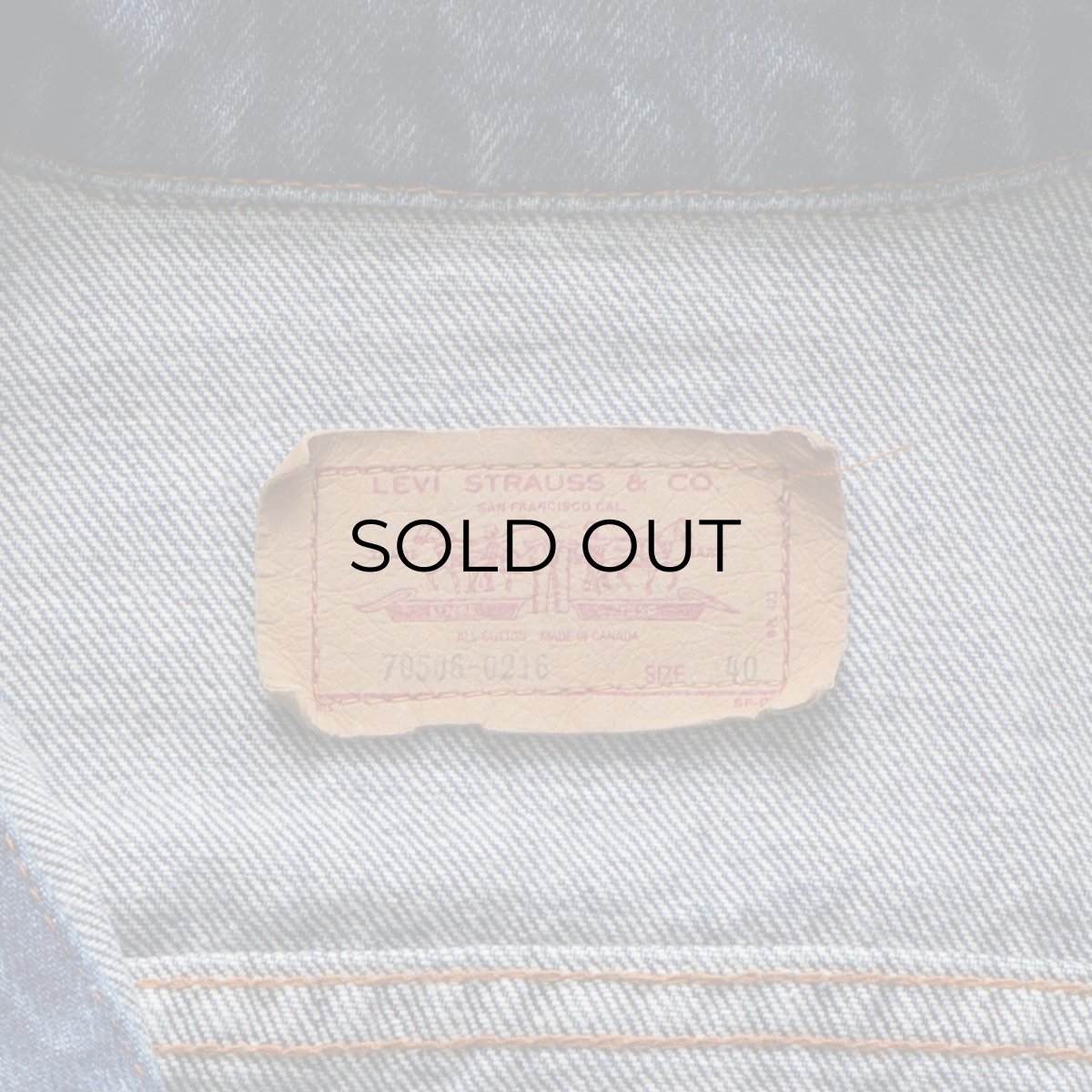 画像9: 80's LEVI'S 70506 DENIM 4-POCKET TRUCKER JACKET "MADE IN CANADA" (9)