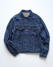 画像1: 80's LEVI'S 71506 COTTON DENIM 4-POCKET TRUCKER JACKET "SIZE 44L" "MADE IN USA" (1)