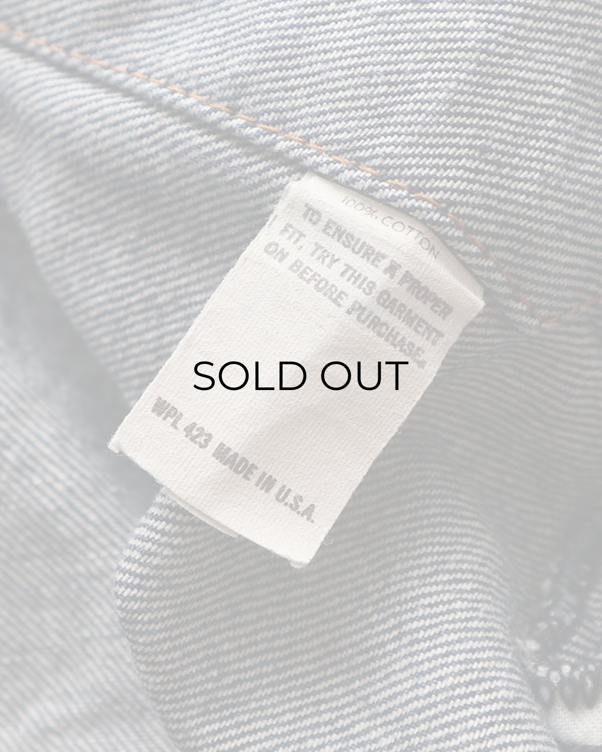 画像9: 80's LEVI'S 71506 COTTON DENIM 4-POCKET TRUCKER JACKET "SIZE 44L" "MADE IN USA" (9)