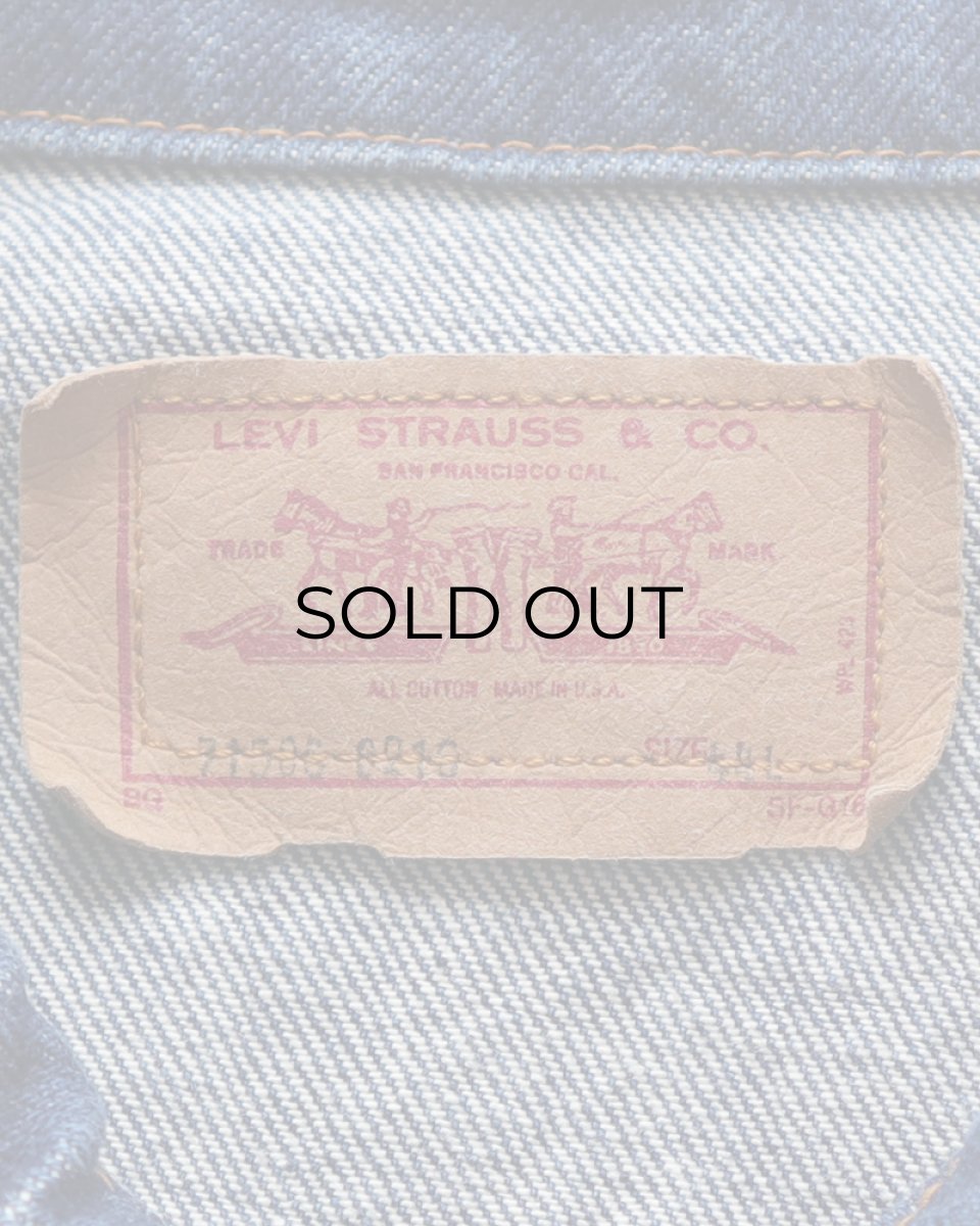 画像8: 80's LEVI'S 71506 COTTON DENIM 4-POCKET TRUCKER JACKET "SIZE 44L" "MADE IN USA" (8)