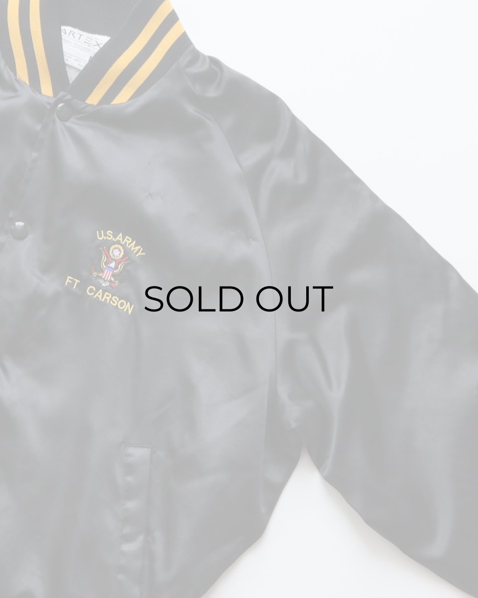 画像4: 〜90's ARTEX NYLON EMBROIDERED LOGO FLANNEL LINING SNAP BLOUSON "US ARMY" "MADE IN USA" (4)