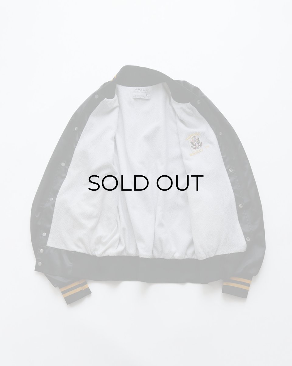 画像2: 〜90's ARTEX NYLON EMBROIDERED LOGO FLANNEL LINING SNAP BLOUSON "US ARMY" "MADE IN USA" (2)