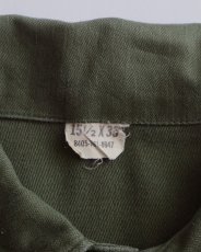 画像7: 60's US ARMY COTTON SATEEN UTILITY SHIRT JACKET with PATCH (7)