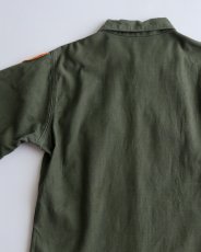 画像6: 60's US ARMY COTTON SATEEN UTILITY SHIRT JACKET with PATCH (6)