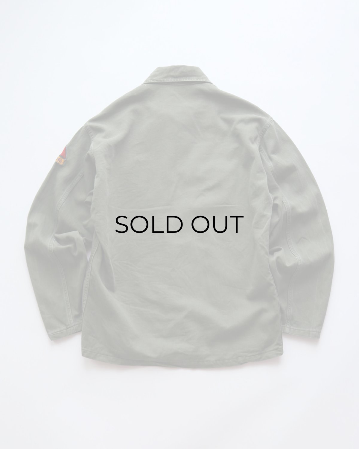 画像3: 60's US ARMY COTTON SATEEN UTILITY SHIRT JACKET with PATCH "1st MODEL" (3)