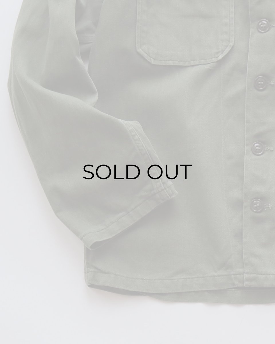 画像5: 60's US ARMY COTTON SATEEN UTILITY SHIRT JACKET with PATCH "1st MODEL" (5)