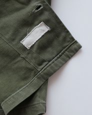 画像8: 60's US ARMY COTTON SATEEN UTILITY SHIRT JACKET with PATCH "1st MODEL" (8)