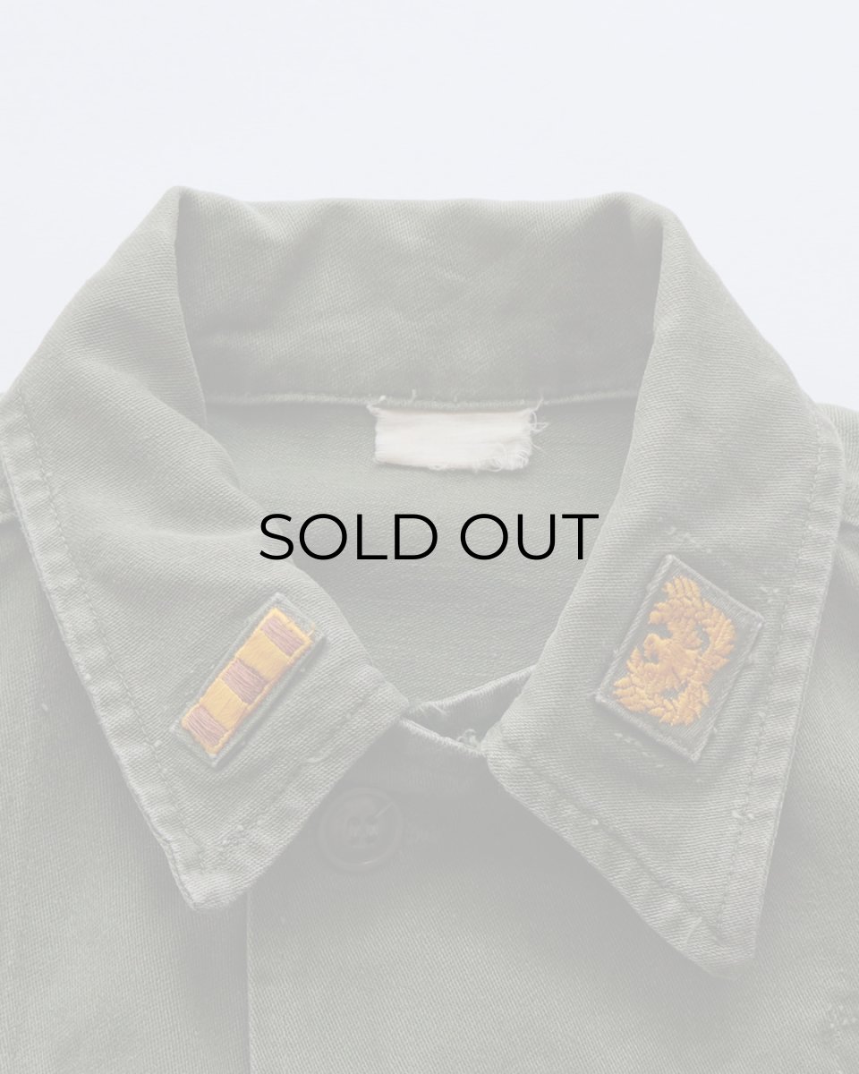 画像6: 60's US ARMY COTTON SATEEN UTILITY SHIRT JACKET with PATCH "1st MODEL" (6)