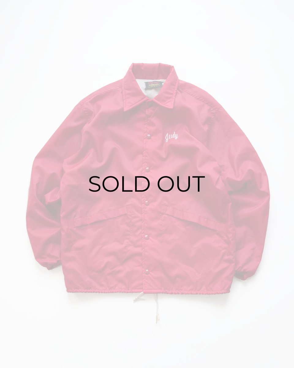 画像1: 〜80's Pla-Jac by Dunbrooke NYLON BACK PRINT FLANNEL LINING SNAP COACH JACKET "MADE IN USA" (1)