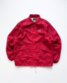 画像1: 〜80's Pla-Jac by Dunbrooke NYLON BACK PRINT FLANNEL LINING SNAP COACH JACKET "MADE IN USA" (1)