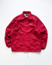 画像1: 〜80's Pla-Jac by Dunbrooke NYLON BACK PRINT FLANNEL LINING SNAP COACH JACKET "MADE IN USA" (1)