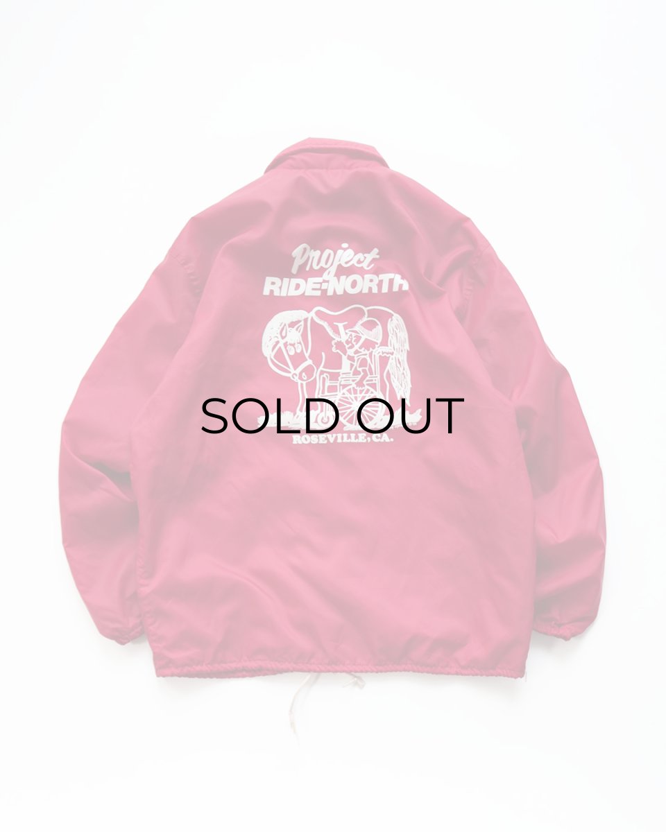 画像3: 〜80's Pla-Jac by Dunbrooke NYLON BACK PRINT FLANNEL LINING SNAP COACH JACKET "MADE IN USA" (3)