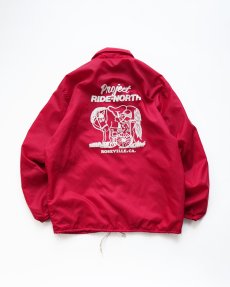 画像3: 〜80's Pla-Jac by Dunbrooke NYLON BACK PRINT FLANNEL LINING SNAP COACH JACKET "MADE IN USA" (3)