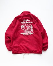 画像3: 〜80's Pla-Jac by Dunbrooke NYLON BACK PRINT FLANNEL LINING SNAP COACH JACKET "MADE IN USA" (3)