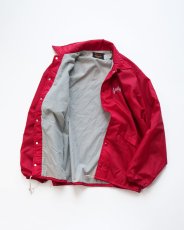 画像2: 〜80's Pla-Jac by Dunbrooke NYLON BACK PRINT FLANNEL LINING SNAP COACH JACKET "MADE IN USA" (2)