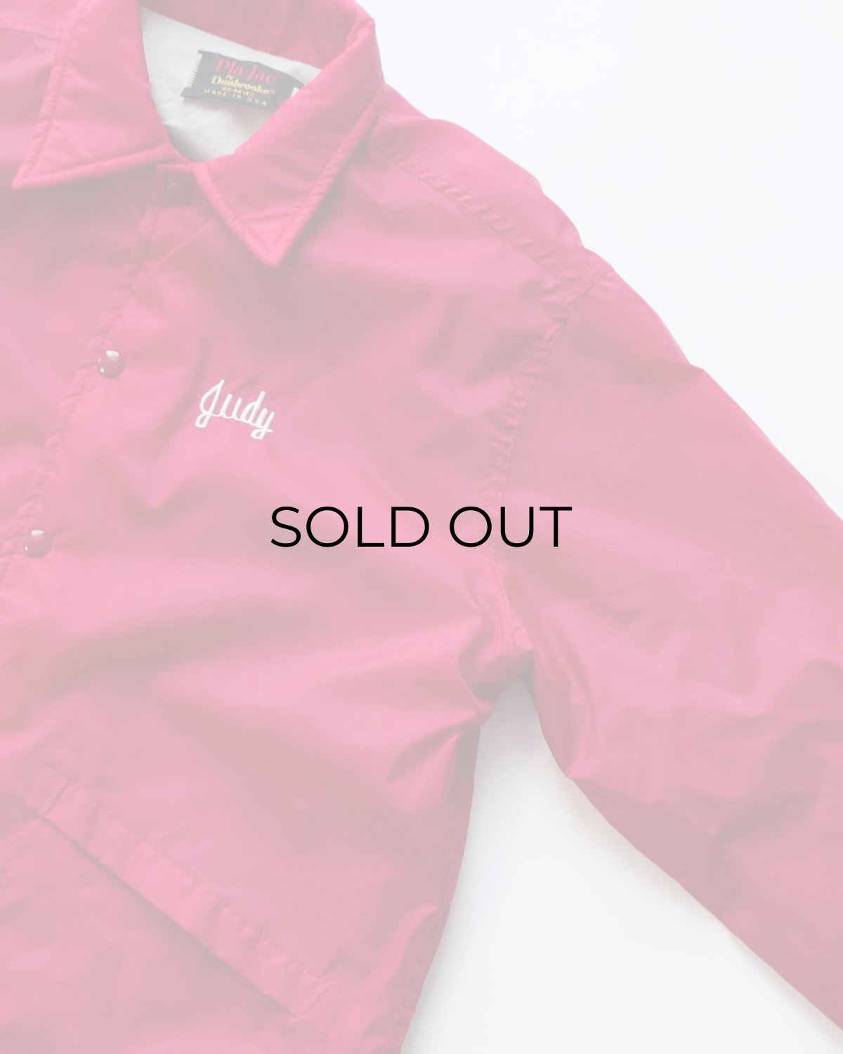 画像4: 〜80's Pla-Jac by Dunbrooke NYLON BACK PRINT FLANNEL LINING SNAP COACH JACKET "MADE IN USA" (4)