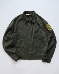 画像1: 60's Nudelman Bros. GABARDINE ZIP WORK JACKET with US FOREST SERVICE PATCH (1)