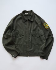 画像1: 60's Nudelman Bros. GABARDINE ZIP WORK JACKET with US FOREST SERVICE PATCH (1)