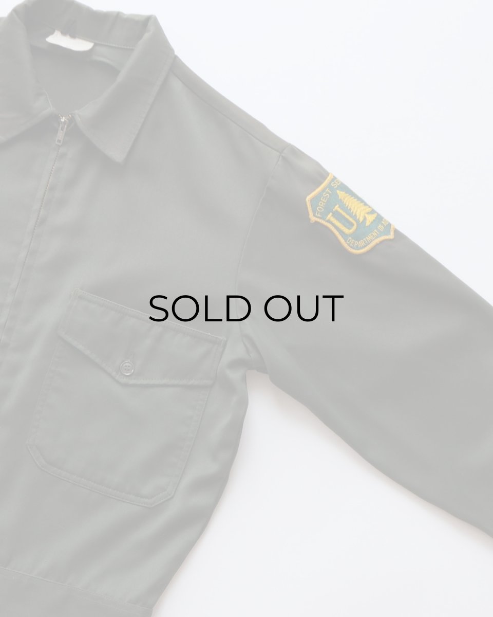 画像5: 60's Nudelman Bros. GABARDINE ZIP WORK JACKET with US FOREST SERVICE PATCH (5)