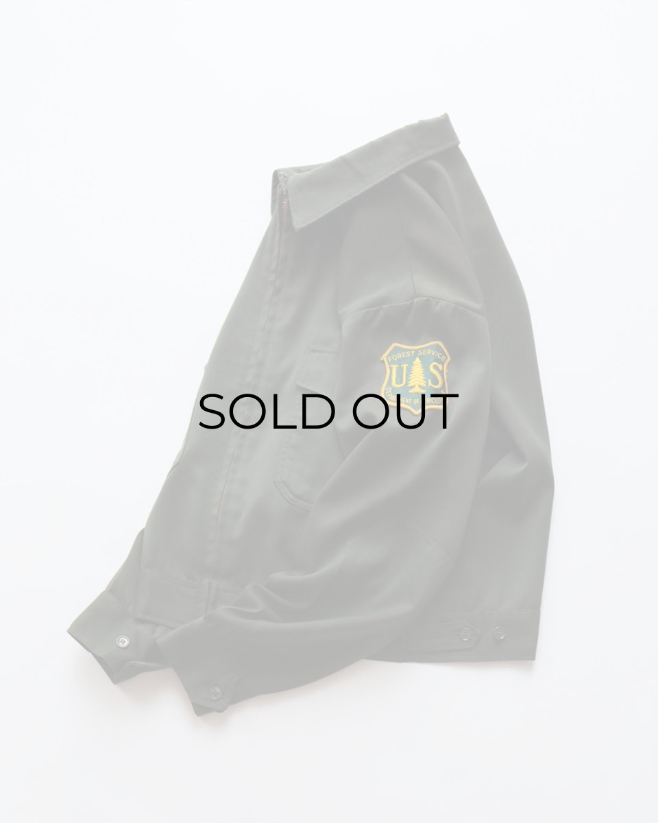 画像3: 60's Nudelman Bros. GABARDINE ZIP WORK JACKET with US FOREST SERVICE PATCH (3)