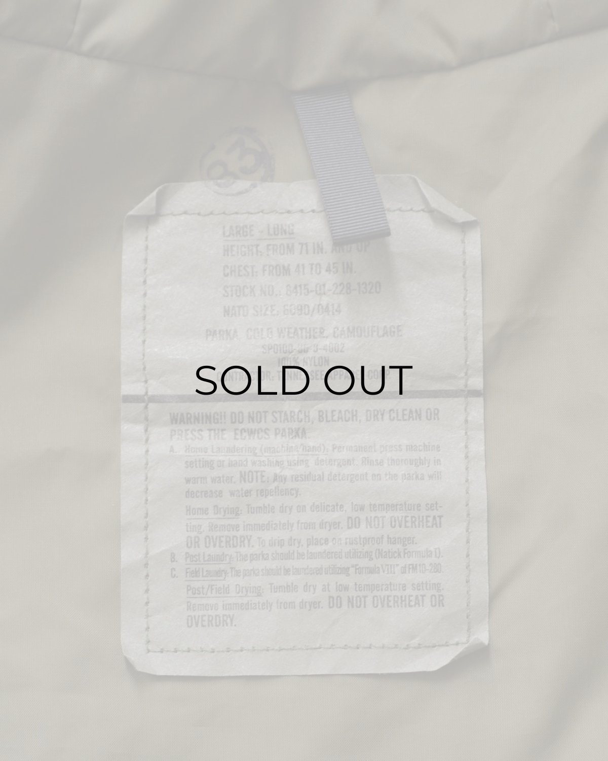 画像16: 90's US ARMY GORE-TEX WOODLAND CAMOUFLAGE COLD WEATHER PARKA 【SIZE : LARGE-LONG】 (16)