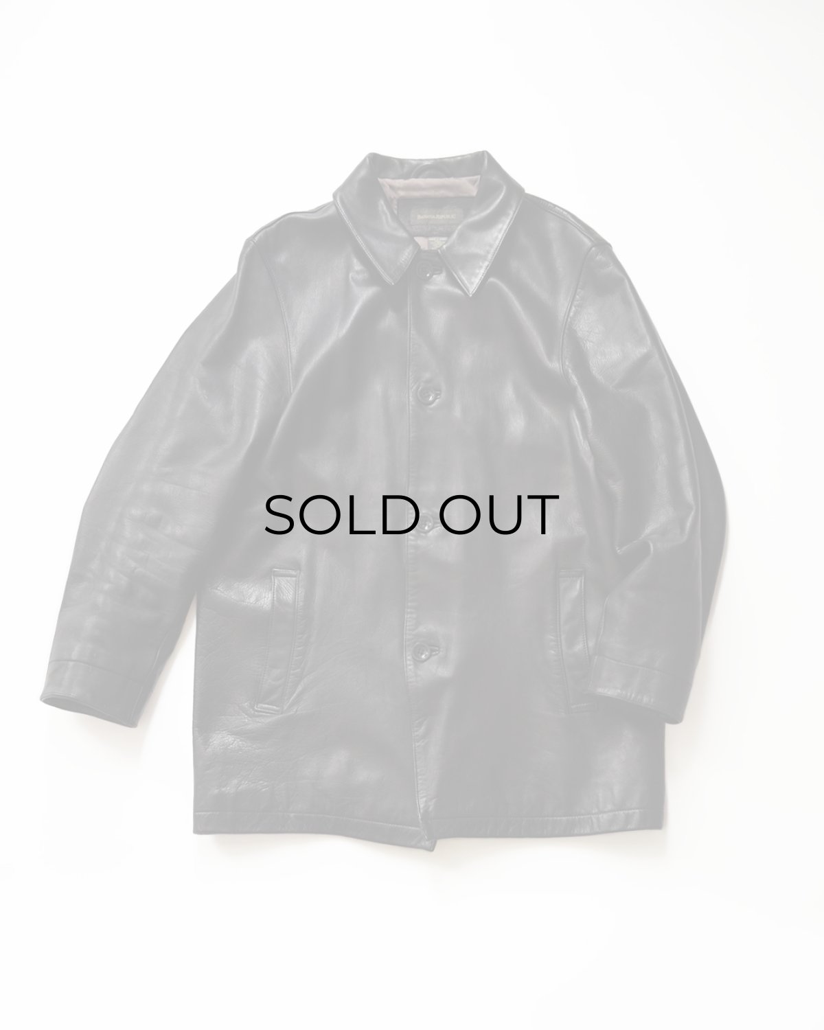 画像1: 90's BANANA REPUBLIC LEATHER CAR COAT (1)