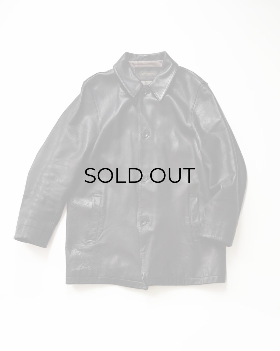 画像1: 90's BANANA REPUBLIC LEATHER CAR COAT (1)
