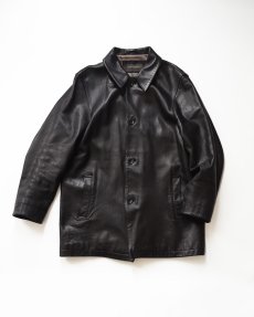 画像1: 90's BANANA REPUBLIC LEATHER CAR COAT (1)