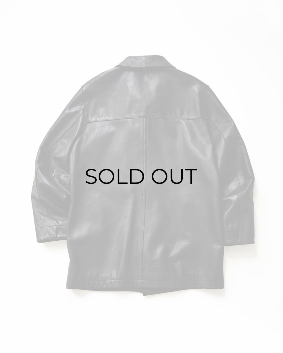 画像3: 90's BANANA REPUBLIC LEATHER CAR COAT (3)