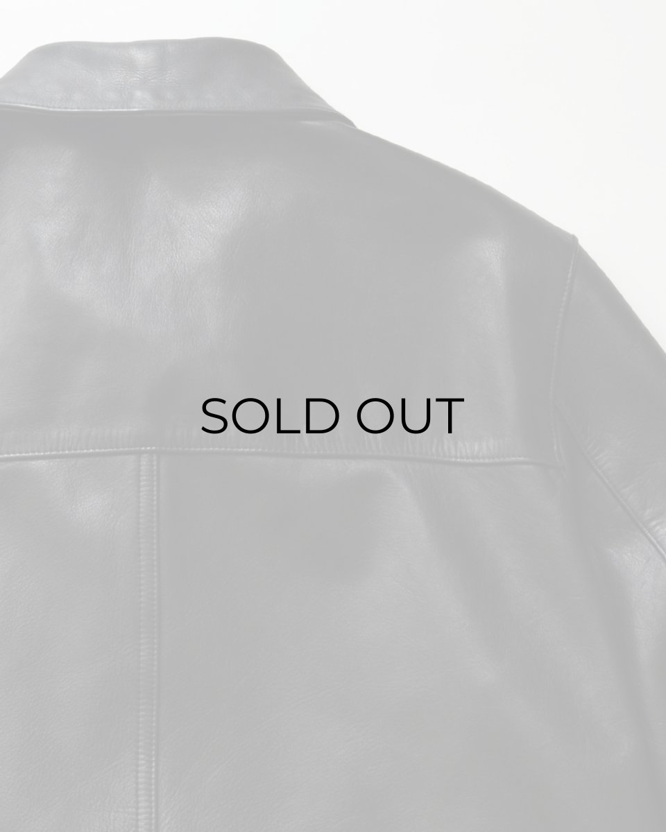 画像6: 90's BANANA REPUBLIC LEATHER CAR COAT (6)