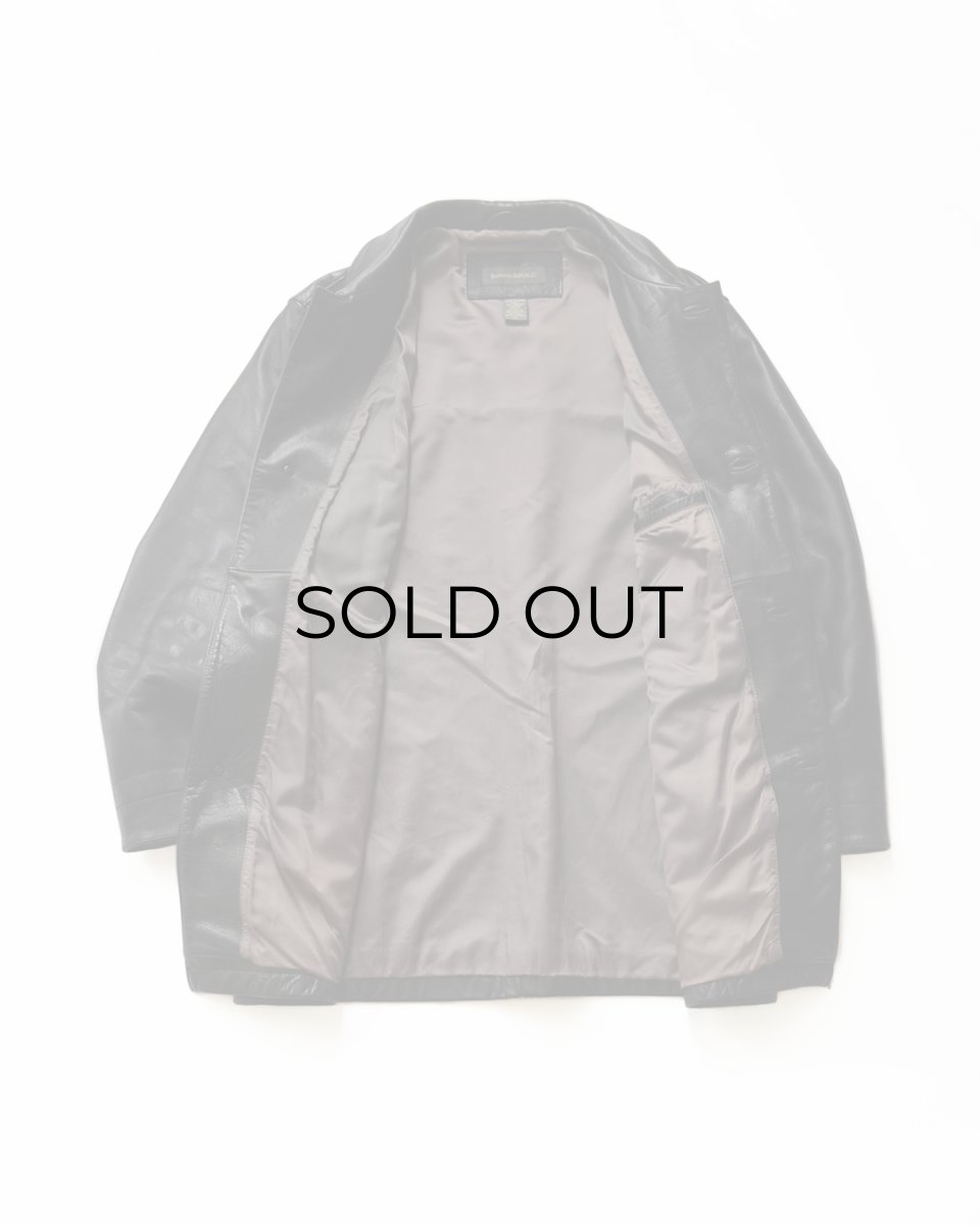画像2: 90's BANANA REPUBLIC LEATHER CAR COAT (2)