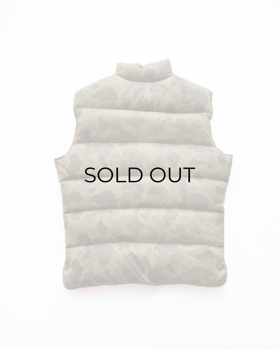 画像3: 〜80's 10X RIP-STOP NYLON PRINT DUCK HUNTER CAMOUFLAGE ZIP DOWN VEST "MADE IN USA" (3)