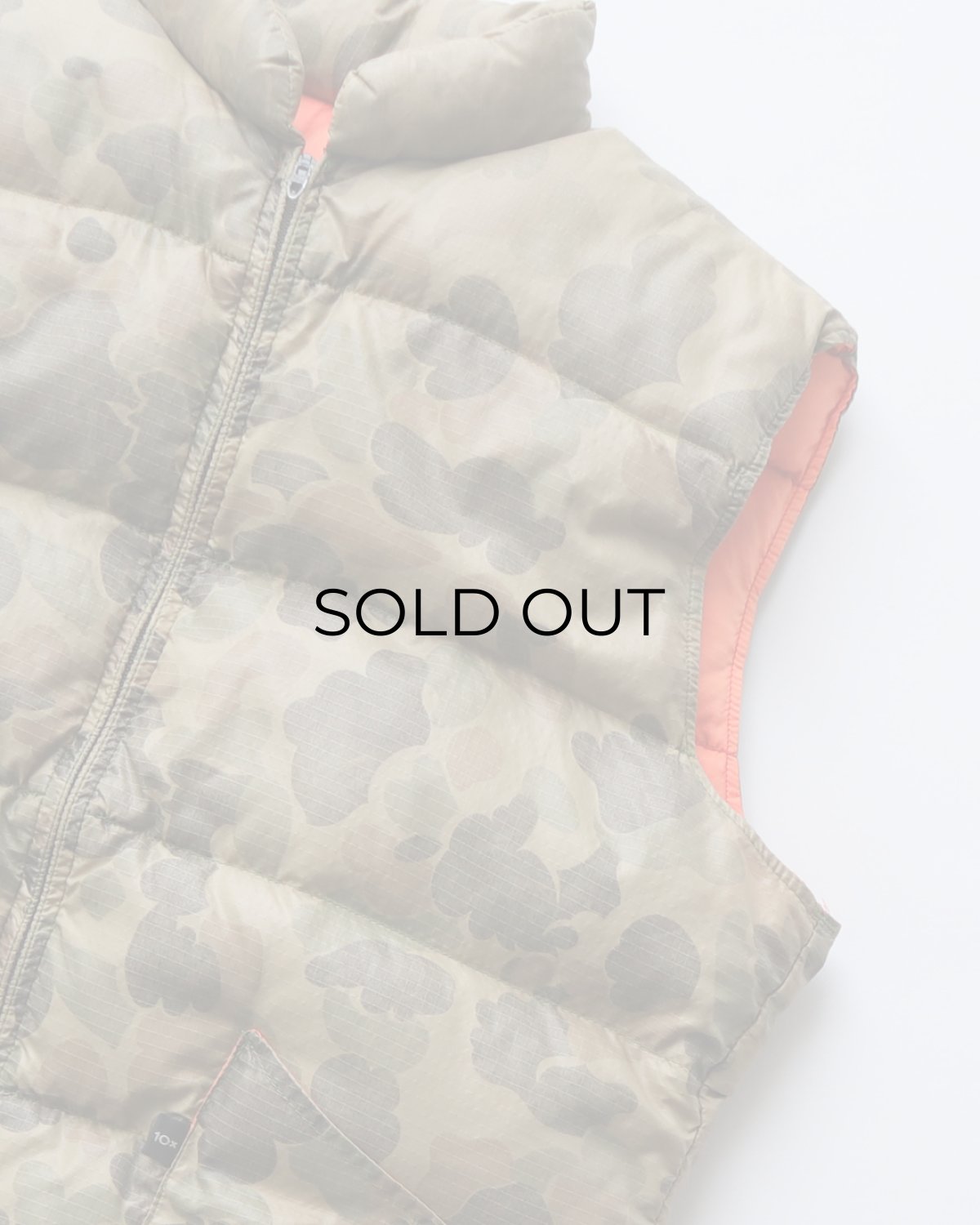 画像4: 〜80's 10X RIP-STOP NYLON PRINT DUCK HUNTER CAMOUFLAGE ZIP DOWN VEST "MADE IN USA" (4)