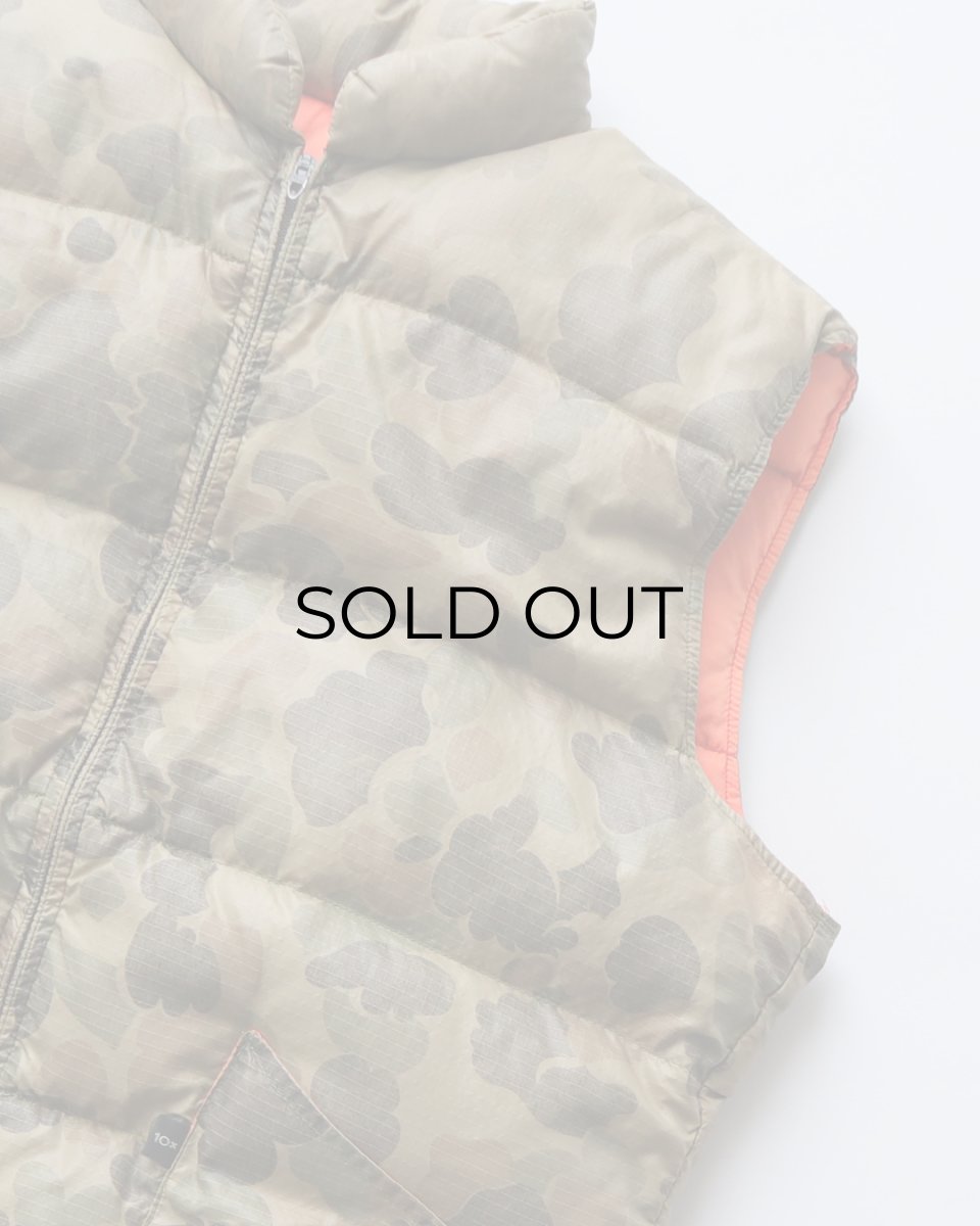 画像4: 〜80's 10X RIP-STOP NYLON PRINT DUCK HUNTER CAMOUFLAGE ZIP DOWN VEST "MADE IN USA" (4)