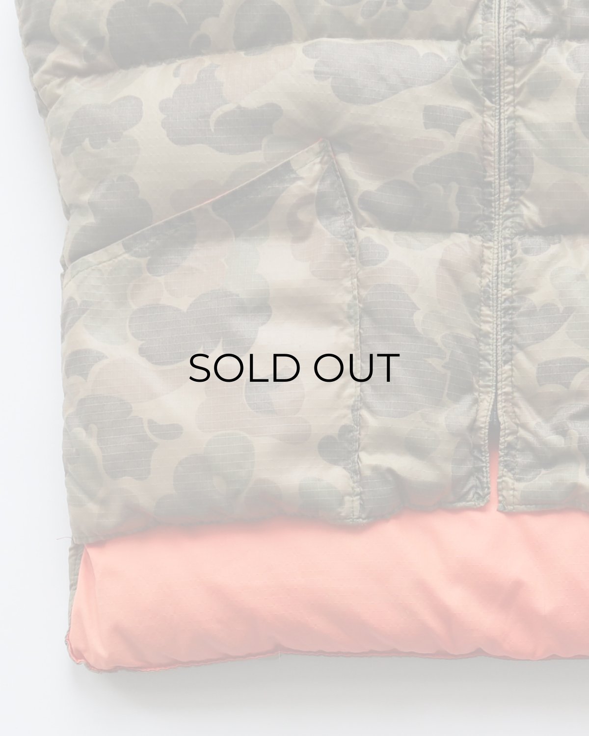 画像5: 〜80's 10X RIP-STOP NYLON PRINT DUCK HUNTER CAMOUFLAGE ZIP DOWN VEST "MADE IN USA" (5)