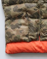 画像5: 〜80's 10X RIP-STOP NYLON PRINT DUCK HUNTER CAMOUFLAGE ZIP DOWN VEST "MADE IN USA" (5)