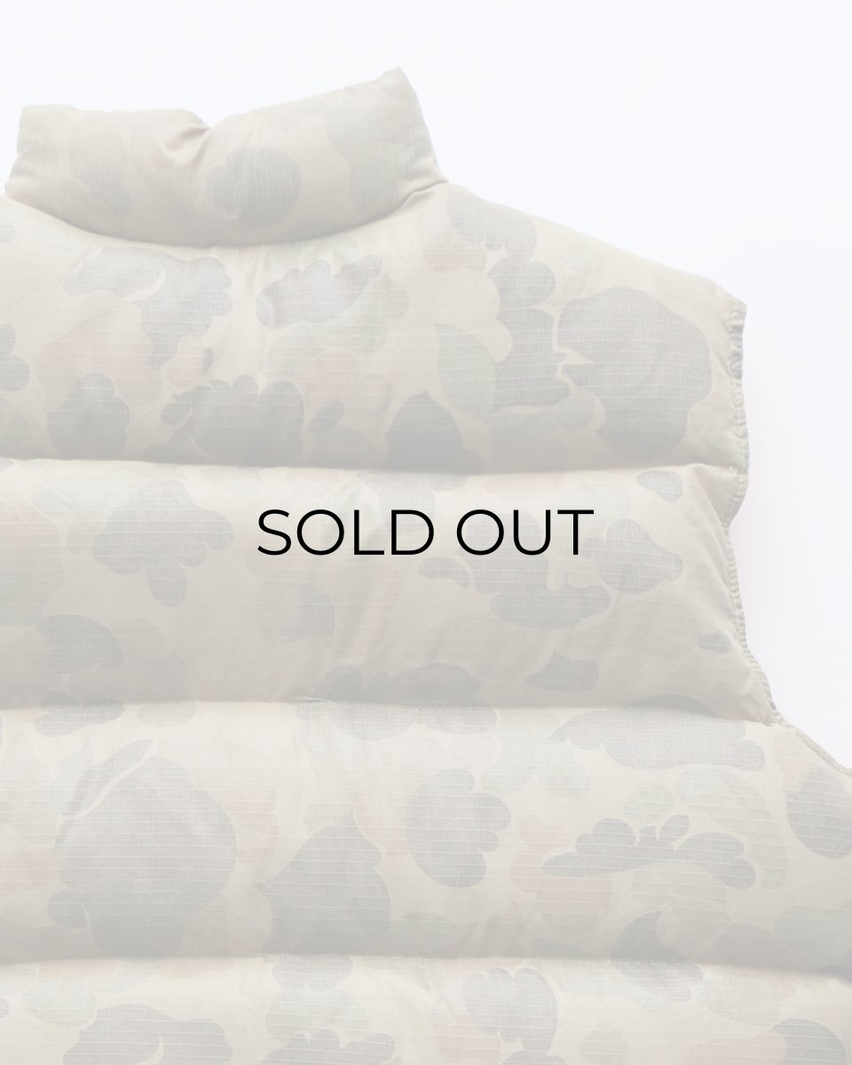 画像6: 〜80's 10X RIP-STOP NYLON PRINT DUCK HUNTER CAMOUFLAGE ZIP DOWN VEST "MADE IN USA" (6)