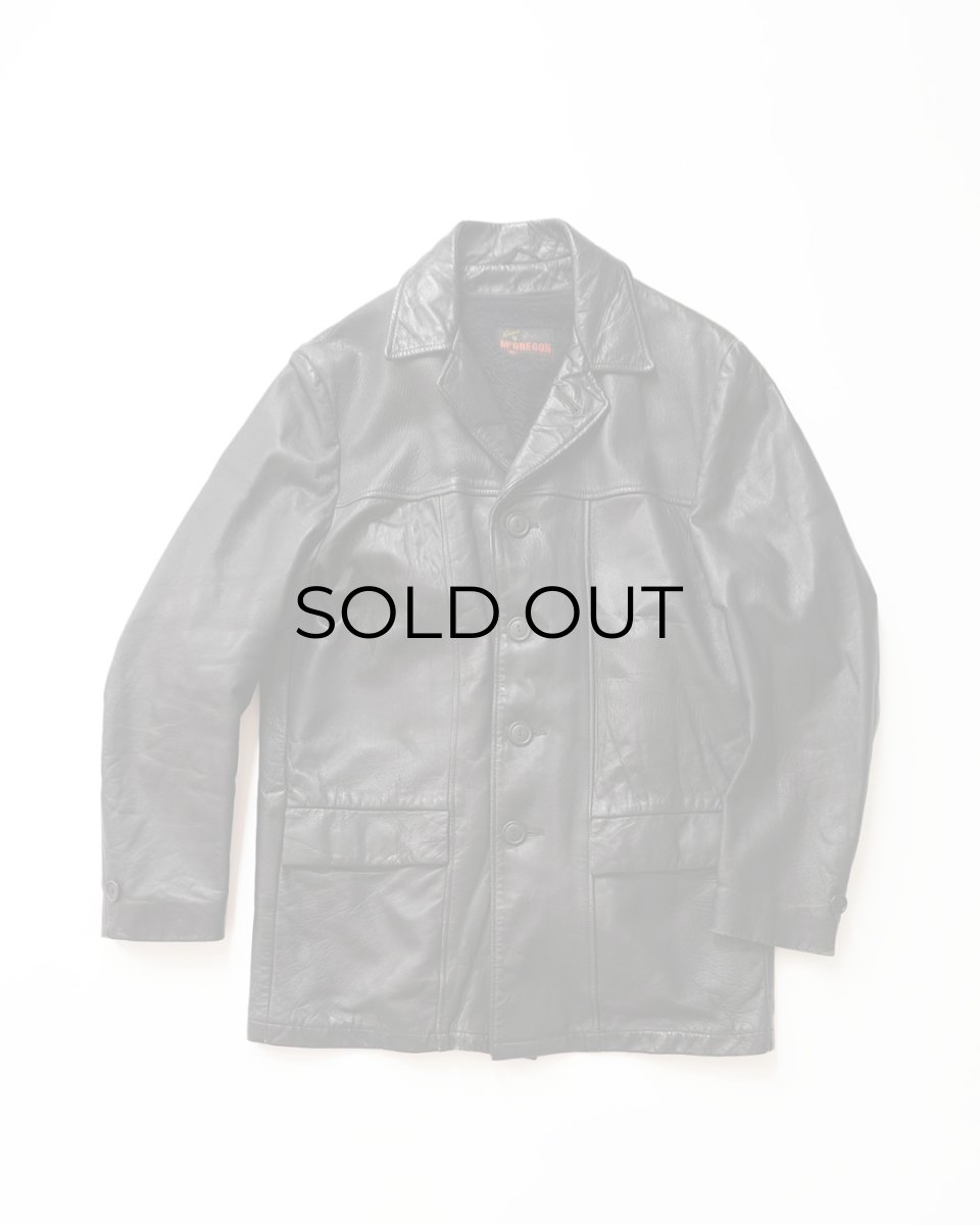 画像1: 60's McGREGOR LEATHER CAR COAT with BOA LINER (1)