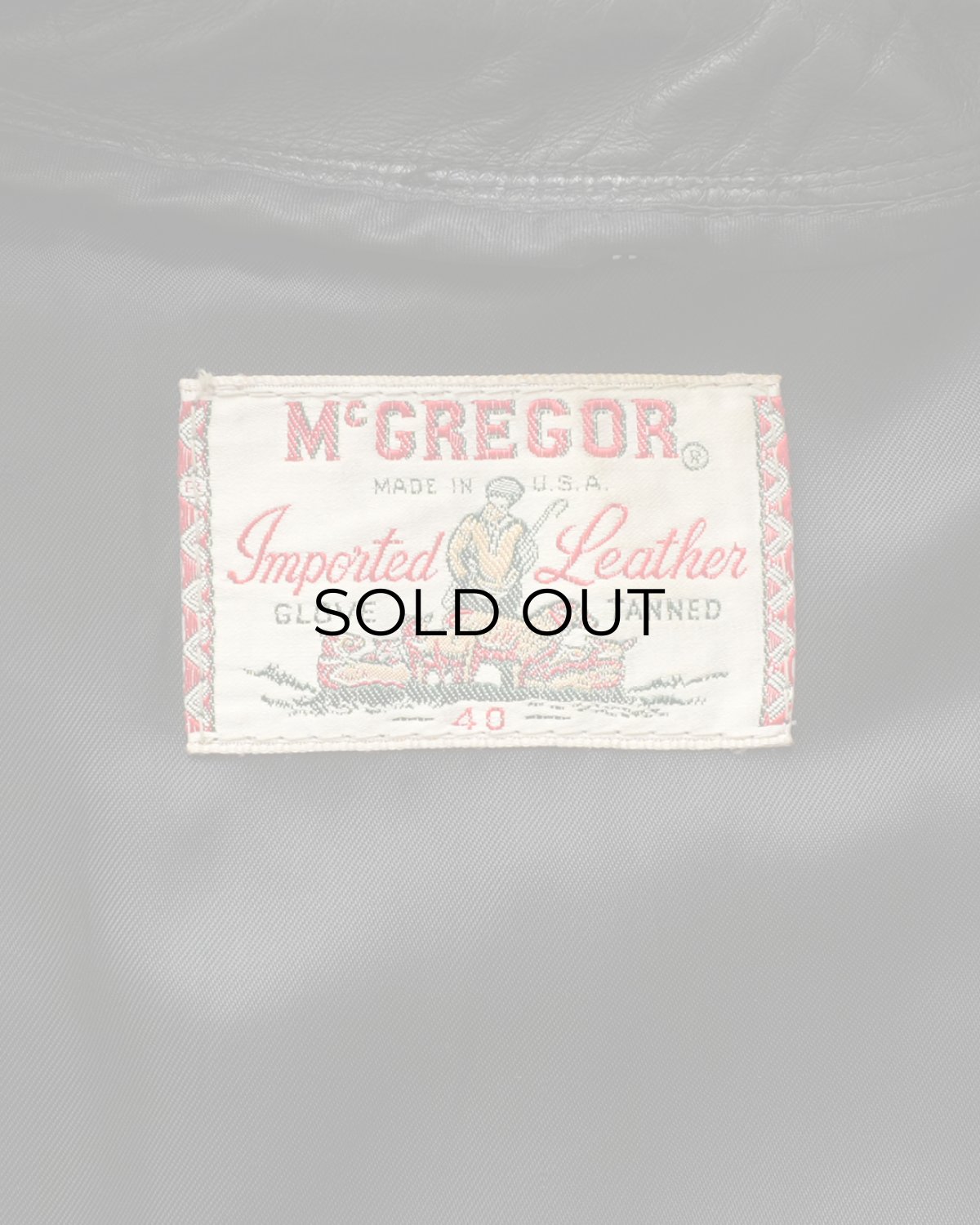 画像10: 60's McGREGOR LEATHER CAR COAT with BOA LINER (10)