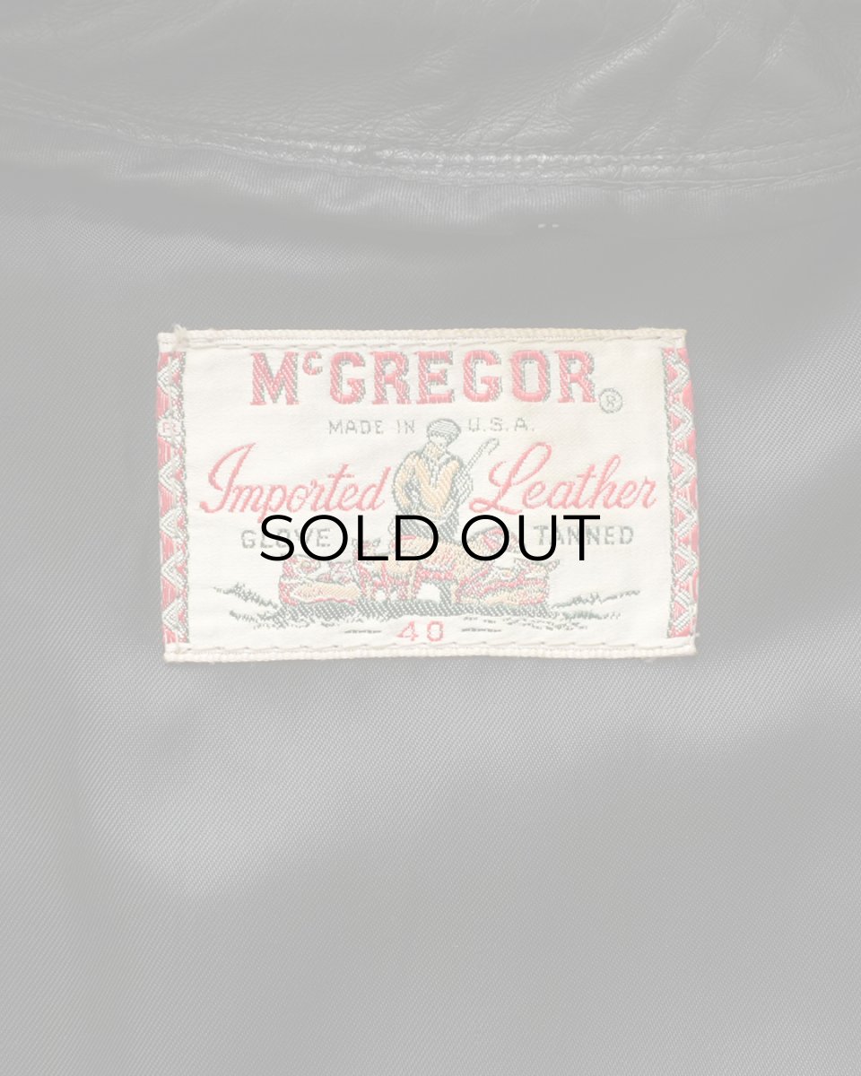 画像10: 60's McGREGOR LEATHER CAR COAT with BOA LINER (10)